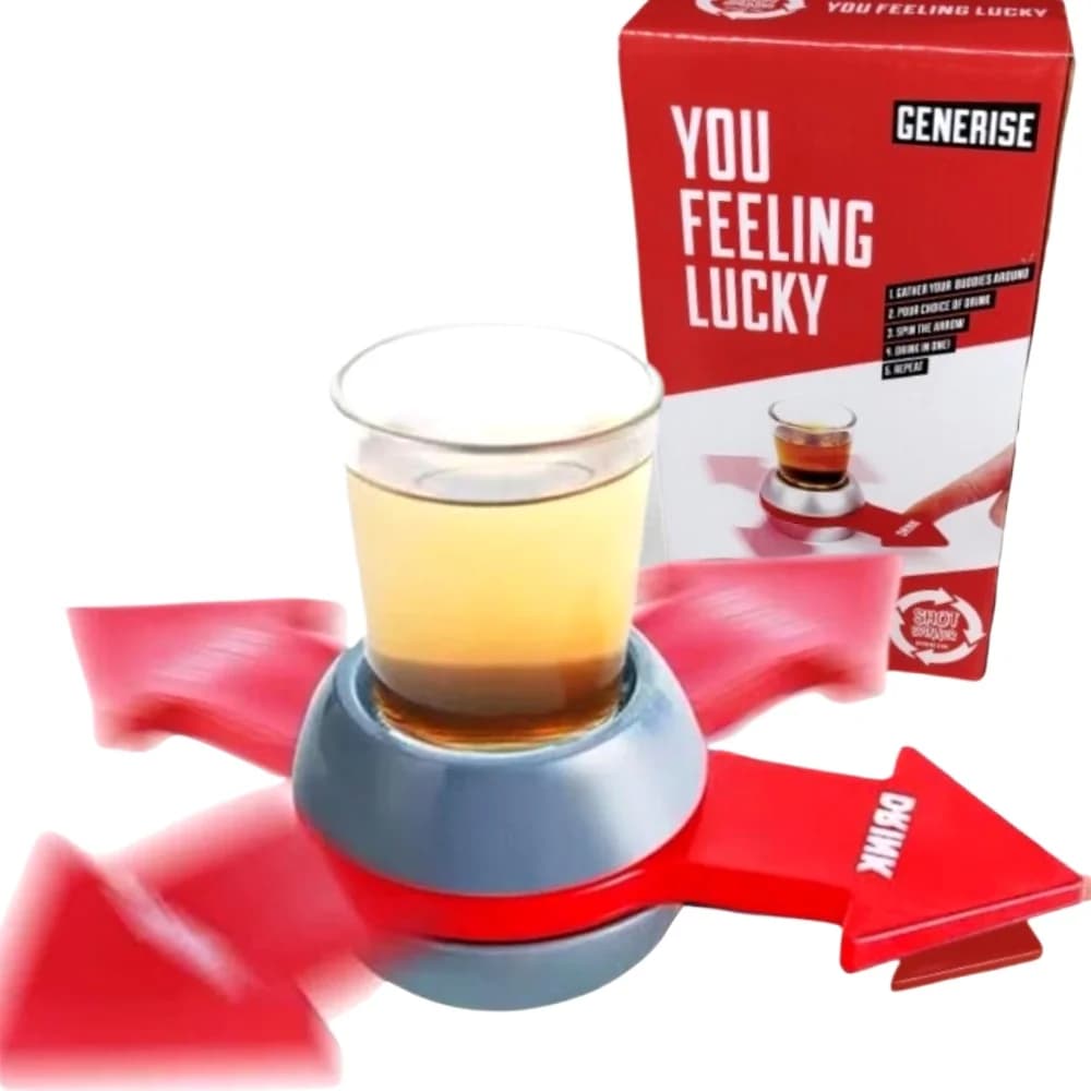 Accessoire de jeu à boire Spin The Shot pour adultes, comprend un verre à shot de 1 contemporains, f