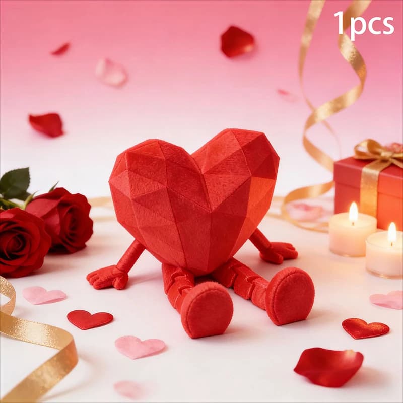 Figurine miniature en forme de cœur pour la Saint-Valentin 2026, décoration de fête pour la Saint-Va
