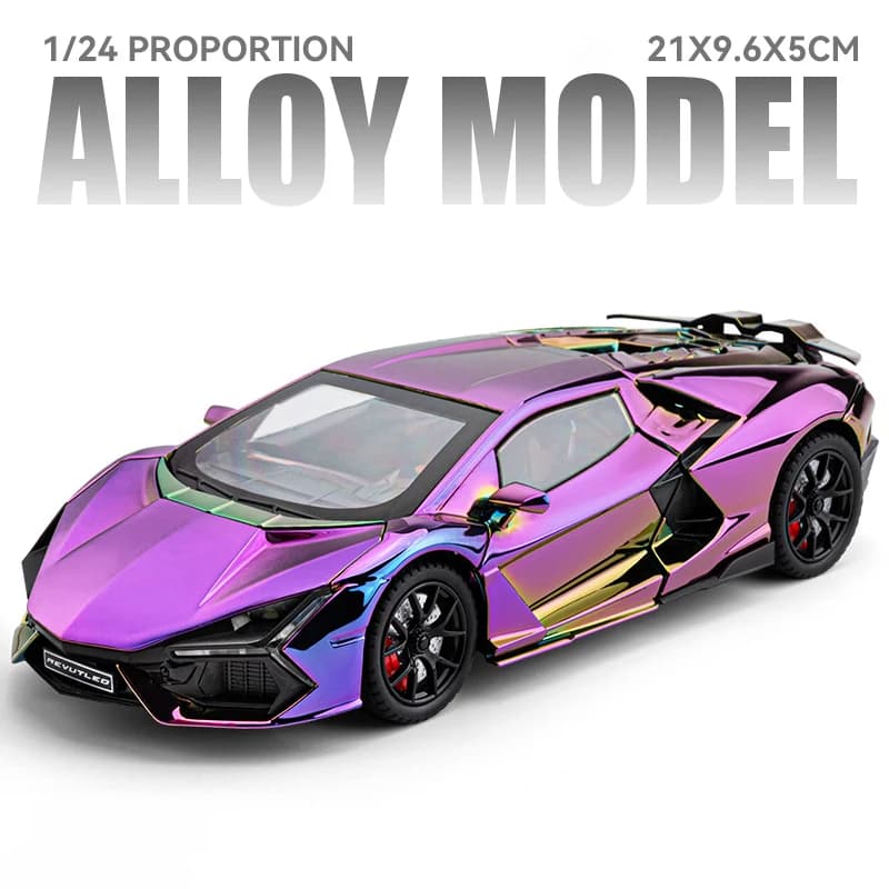 1:24 Lamborghini Revuelto avec voiture en alliage de pulvérisation moulé sous pression et véhicules