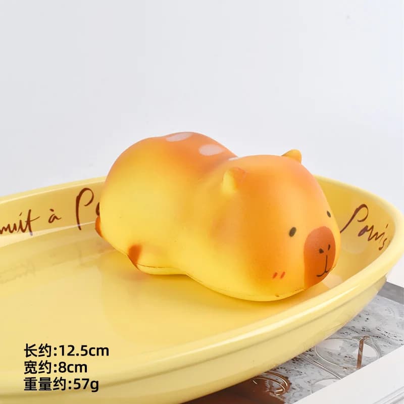 Jouet Squishy Capybara en forme de pain, deux formes, à récupération lente, jouet anti-stress, décom