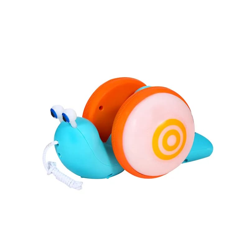 Jouet de dessin animé escargot voiture jouet pour bébé, apprendre à ramper et à tirer, avec lumière