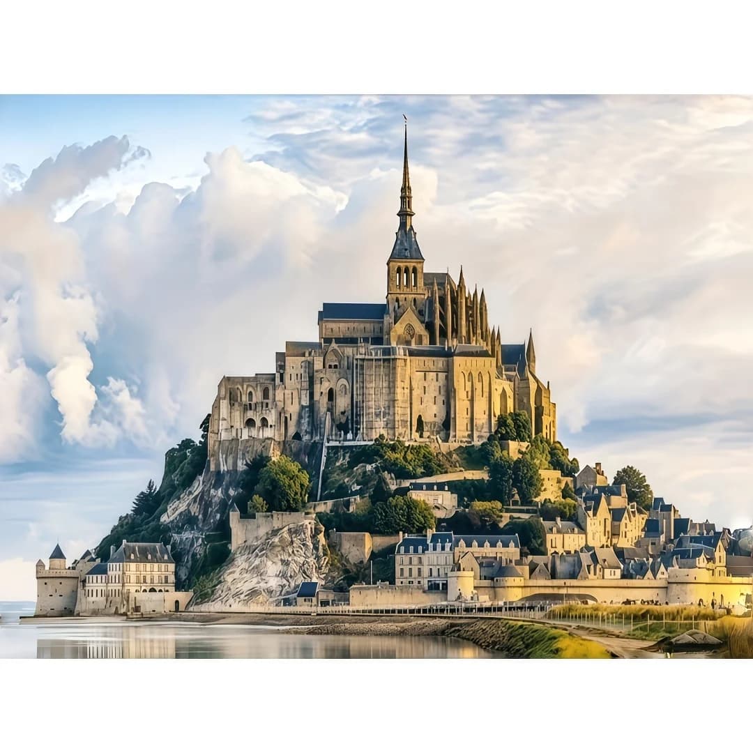Puzzle de la Montagne Saint-Michel, 500/1000/1200/2000 pièces, décoration murale moderne pour la mai