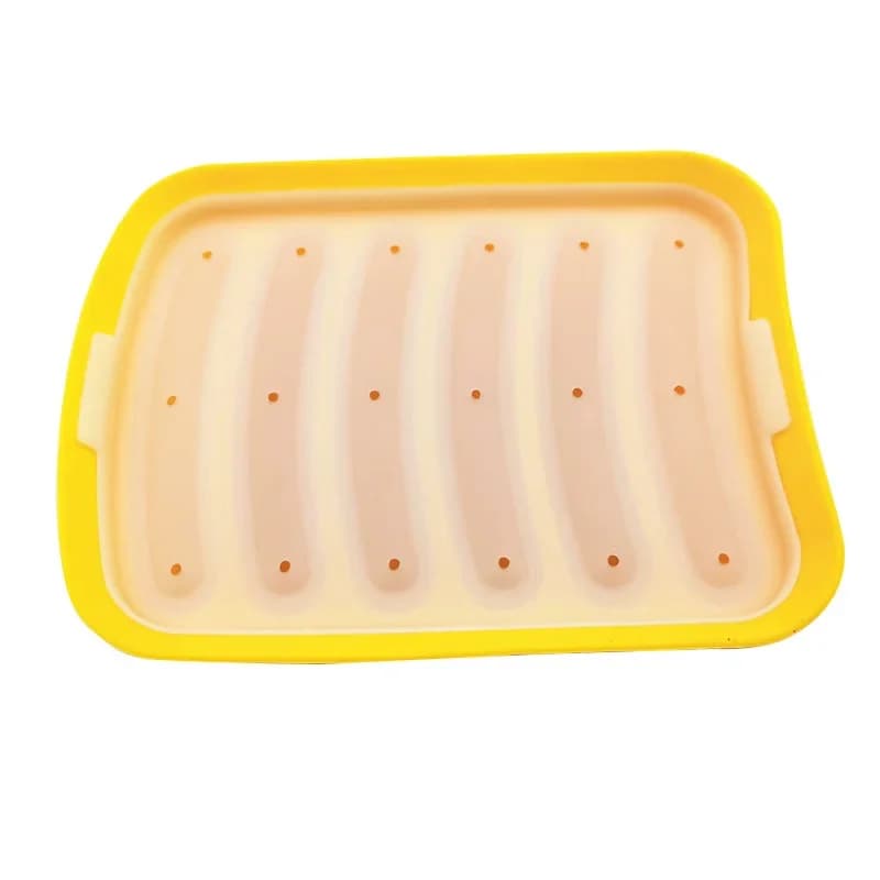 Moule à saucisses en Silicone, 6 grilles, bricolage, jambon, Hot Dog, avec couvercle, cuisine, ménag
