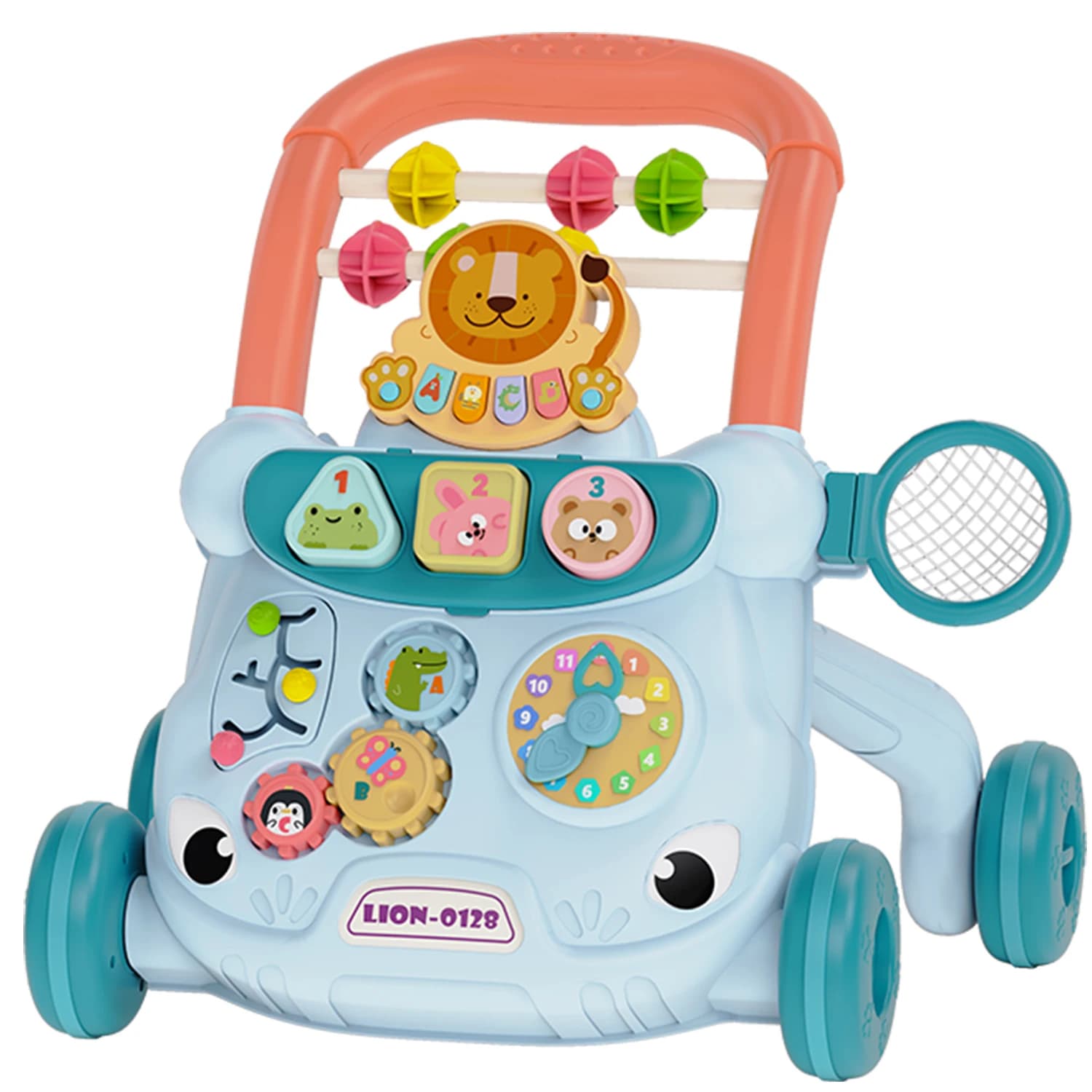 Marche-bébé musical multifonctionnel avec centre d'activités et jouets éducatifs pour tout-petits, d