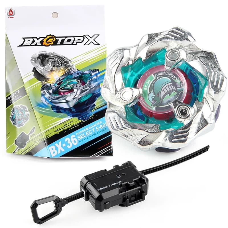Whale Wave BX-36 Booster Top BEY X jouet rotatif avec lanceur ensemble jeu de combat en métal