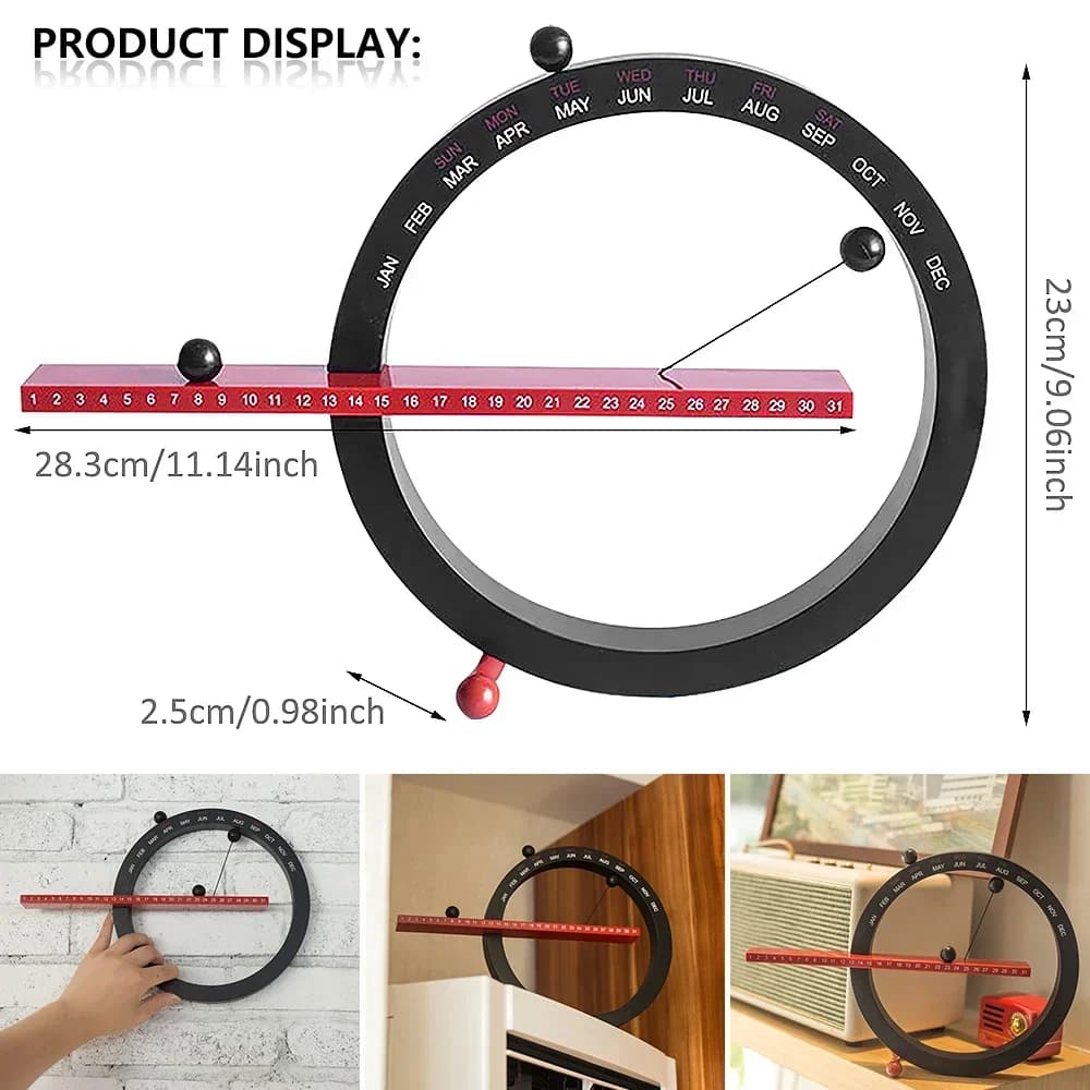 Boule magnétique calendrier perpétuel ornements créatifs bureau minimaliste maison décoration person