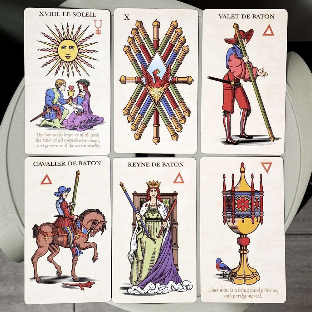Le Tarot alchimique de Marseille 12*7cm, une interprétation du Tarot français qui références alchimi