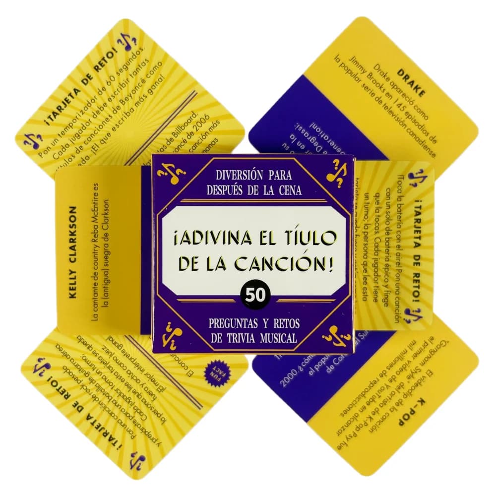 Cartes de jeu espagnoles 5,5*5,5 cm : Devinez la traduction de cette phrase | Jeu de cartes Name T