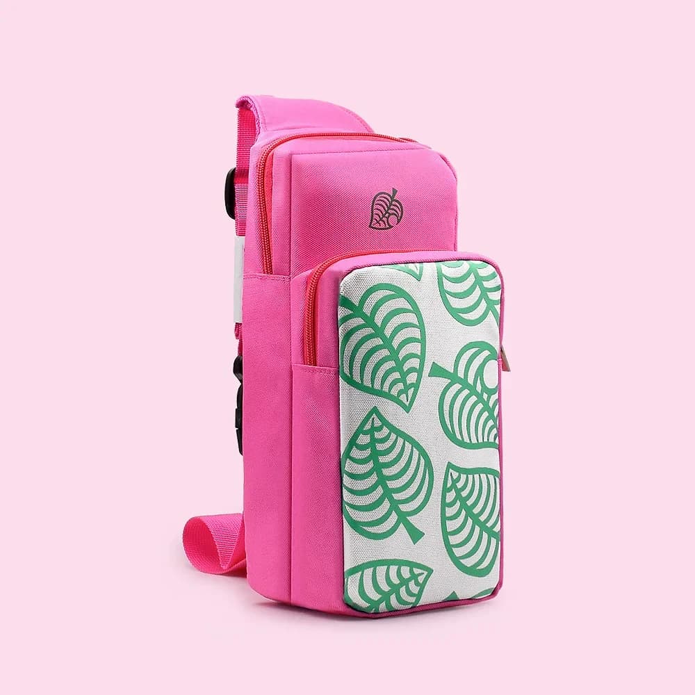 Sac à bandoulière feuilles de croisement d'animaux, étui pour Console Nintendo Switch, sac de rangem