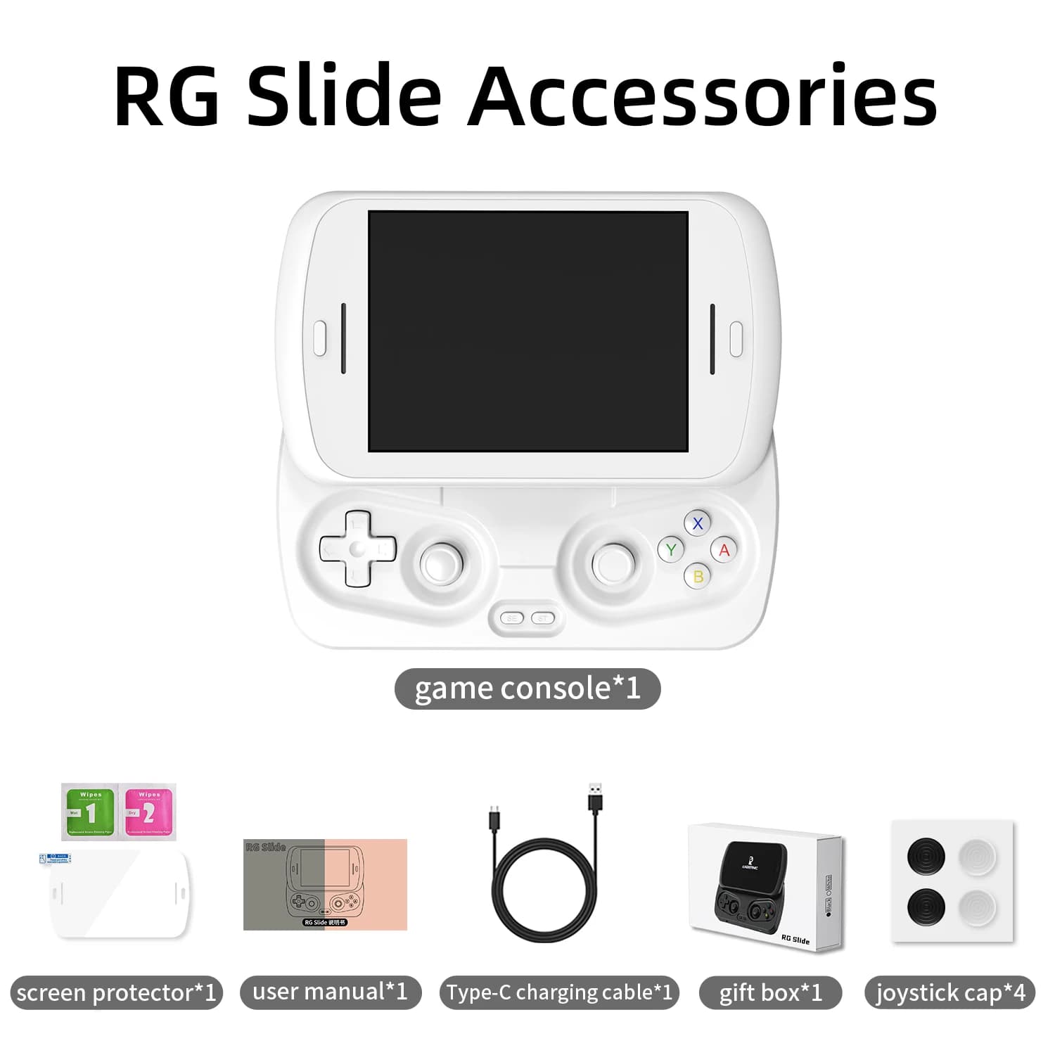 Console portable rétro ANBERNIC RG Slide avec écran tactile 4,7 pouces 120 Hz, lecteur Android intég