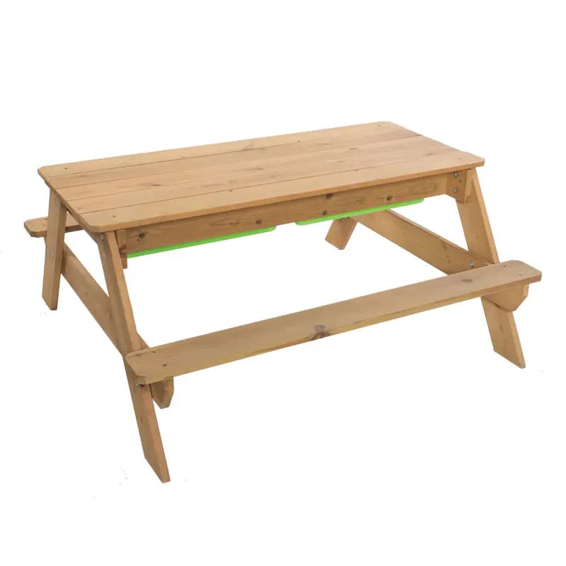 Ensemble Table et chaises de jardin extérieur, pique-nique en bois, bac à sable, Table d'eau pour en