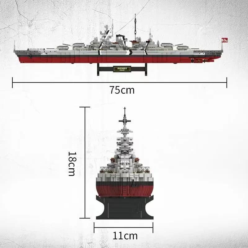 Blocs de construction de navires de guerre, kit de maquette de navire de guerre, briques de construc