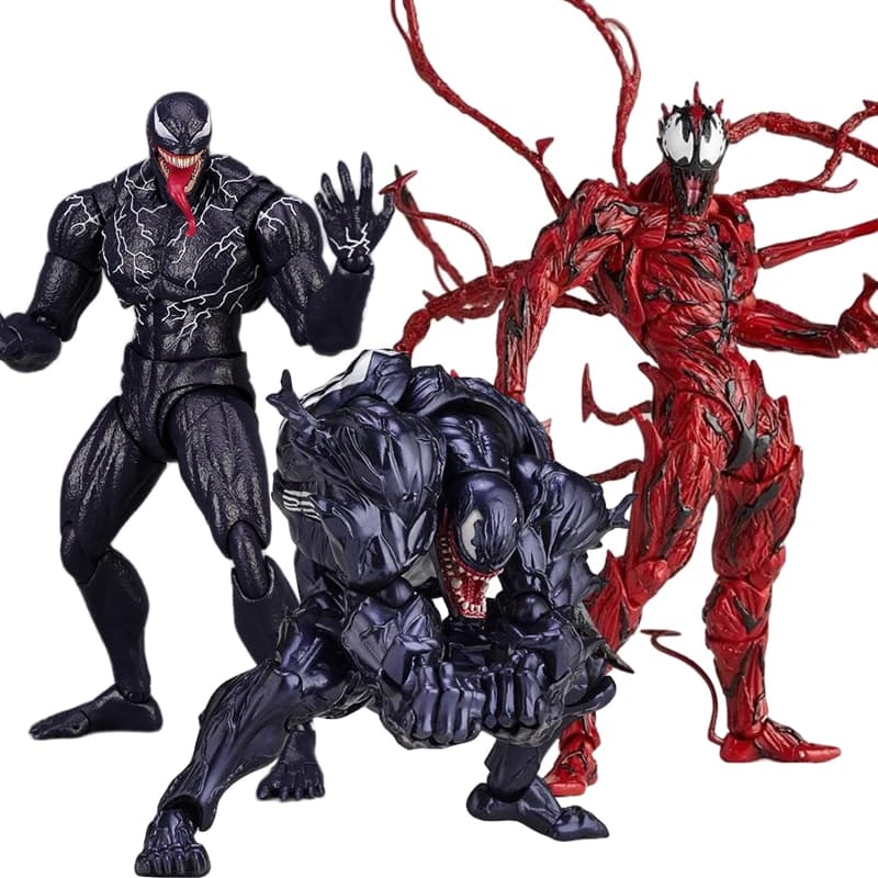 AMAZING YAMAGUCHI Venom Carnage Spider Man légendes figurine commune mobile visage Statue modèle pou