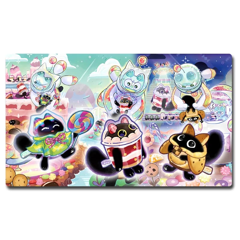 Gâteau au fromage Yugioh Lollipo ★ Tapis de jeu Yummy Way Yu-Gi-Oh! Tapis de jeux de cartes à collec