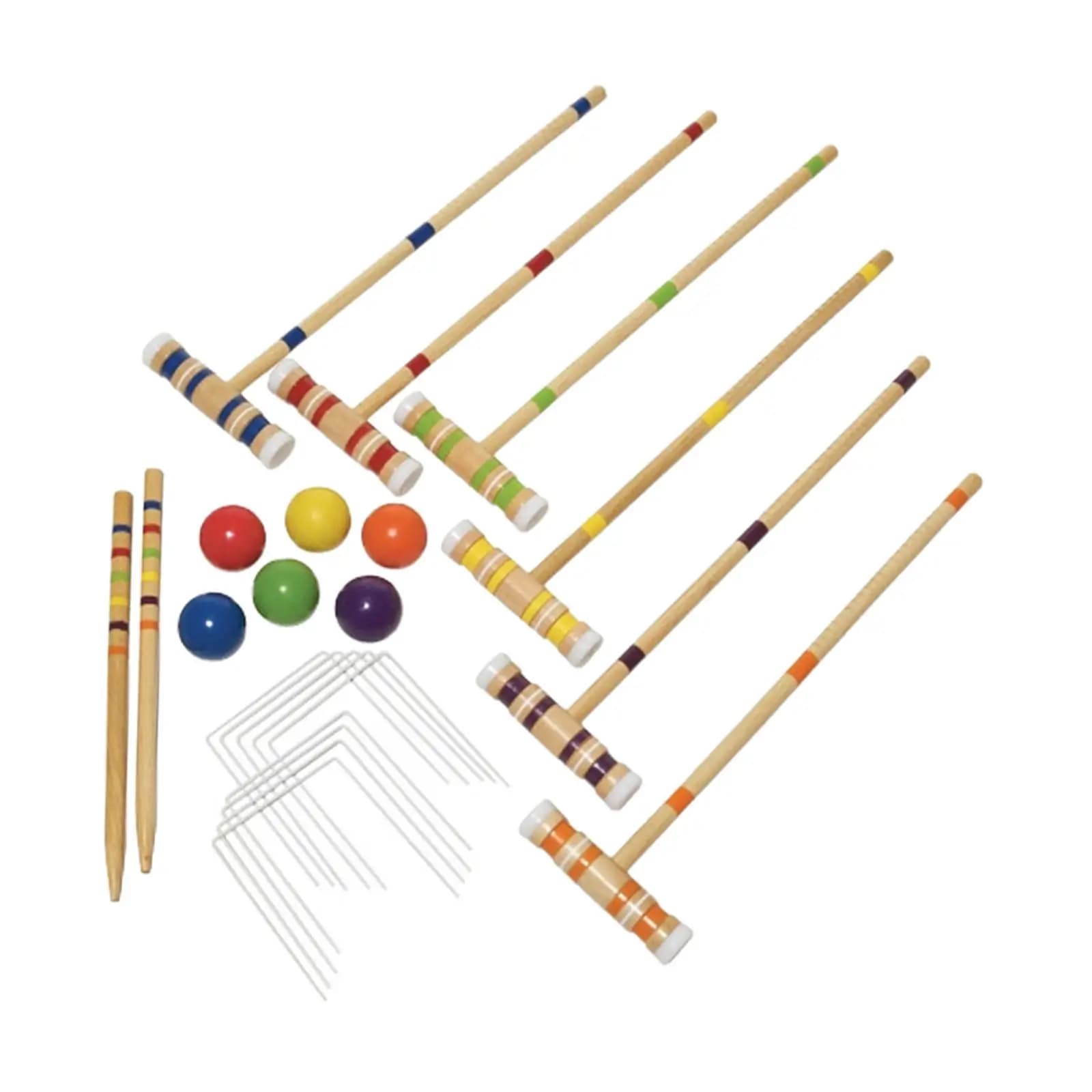Ensemble de jeux de croquet de pelouse, 2 repères pour cour, jeux de plein air, sport, famille
