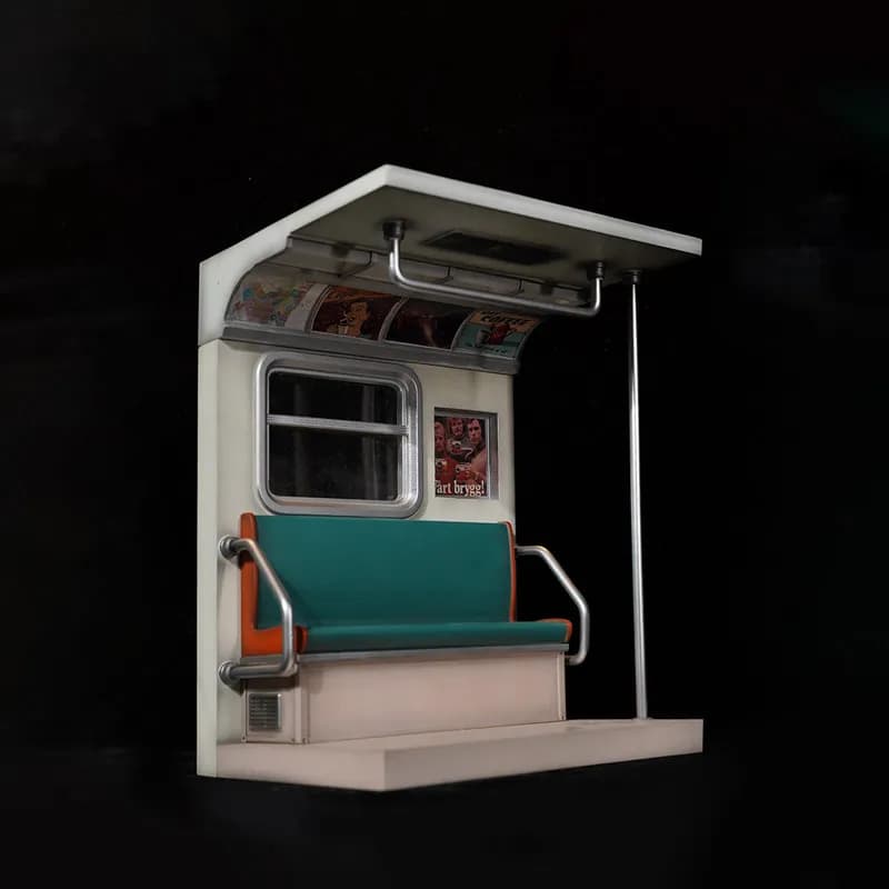 Mmmtoys Modèle de simulation de scène de métro à l'échelle 1/12 avec base de présentation pour figur