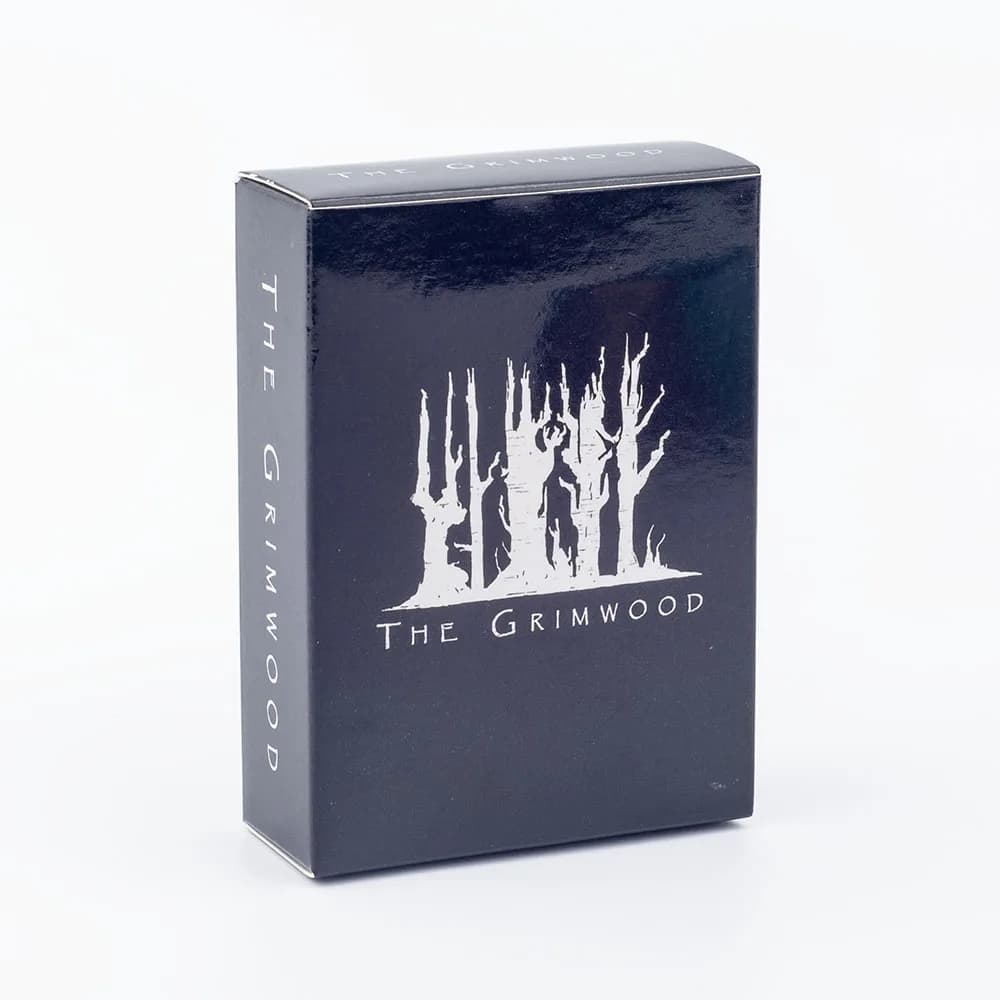 Version anglaise du jeu de société Grimwood, 72 pièces, jeu de poker standard 8,8*6,3 cm, cartes lég