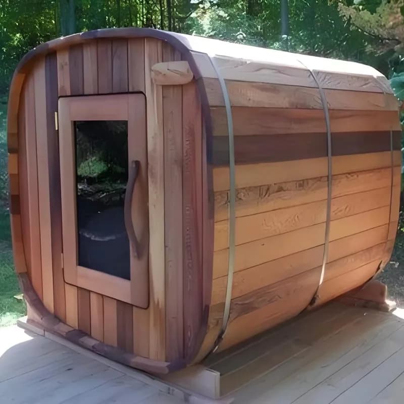 Mini-chalet de luxe romantique pour 4 personnes, sauna sec et vapeur traditionnel en bois de pruche