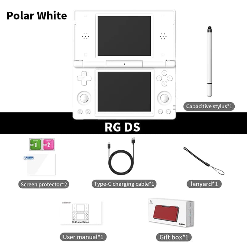 Anbernic RG DS Console de jeu portable 4 "IPS double écran Android 4000mAh lecteur de jeux vidéo rab