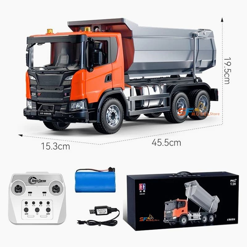 Camion RC électrique Double E E593 1/20 G540, modèle de simulation avec éclairage et système sonore,