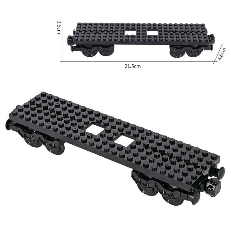 MOC City Creative Idea Train Base Boiler Transport Vehicle Carriage Building Block Bricks Kids DIY H
