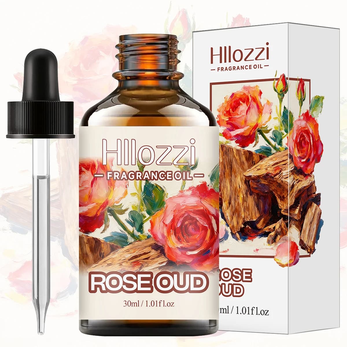 Huile parfumée ROSE OUD pour une nutrition intense, des soins capillaires et cutanés, l'hydratation