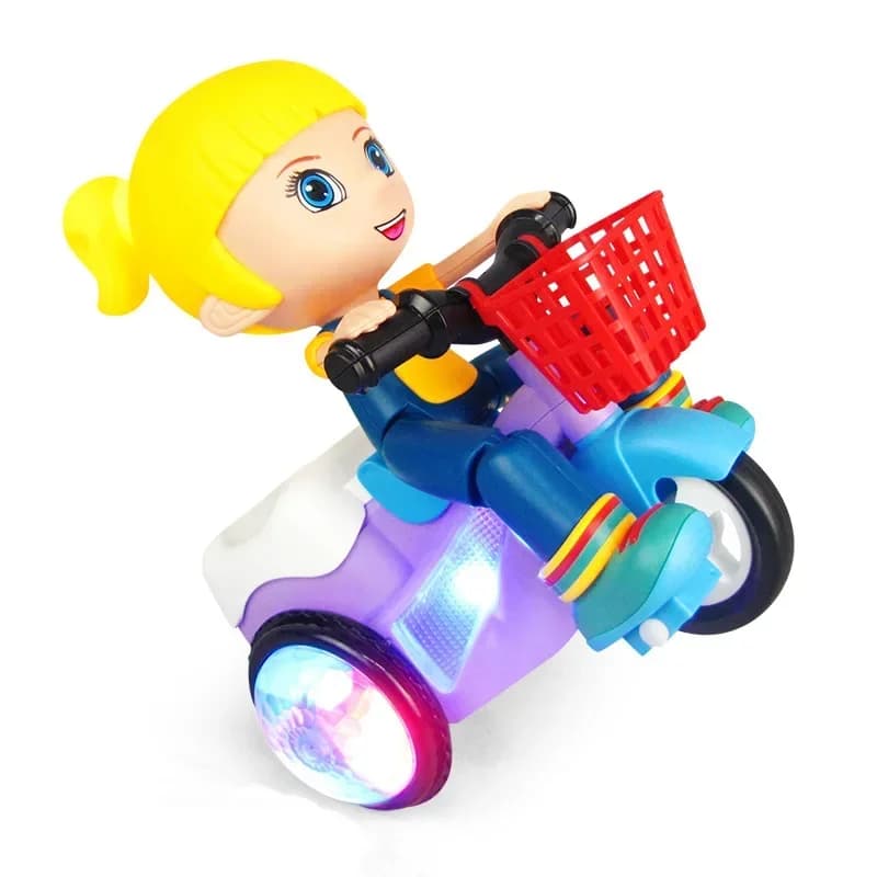 Tricycle électrique tout-terrain pour enfants, voiture jouet, camions RC, cascadeur rotatif, éclaira