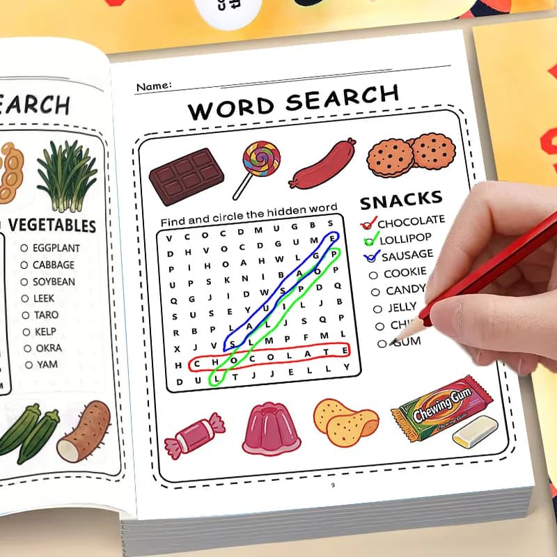Livre de recherches de mots : des recherches de mots amusantes et éducatives pour les enfants de 4 à