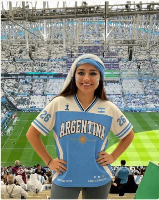 T-shirt de supporteur de l'équipe nationale d'Argentine, bleu, kit de football, cadeau Argentine, sé