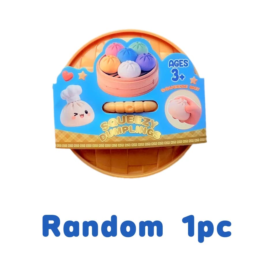 Jouet Squishy Boulette Surprise, Squishy Simulé en Forme de Boulette Smiley Colorée, Jouet Anti-Stre