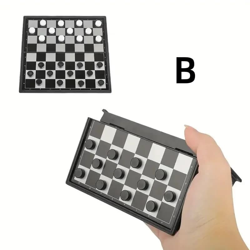 Mini jeu d'échecs jeu de société de voyage magnétique Portable petits jeux d'échecs de poche pliants