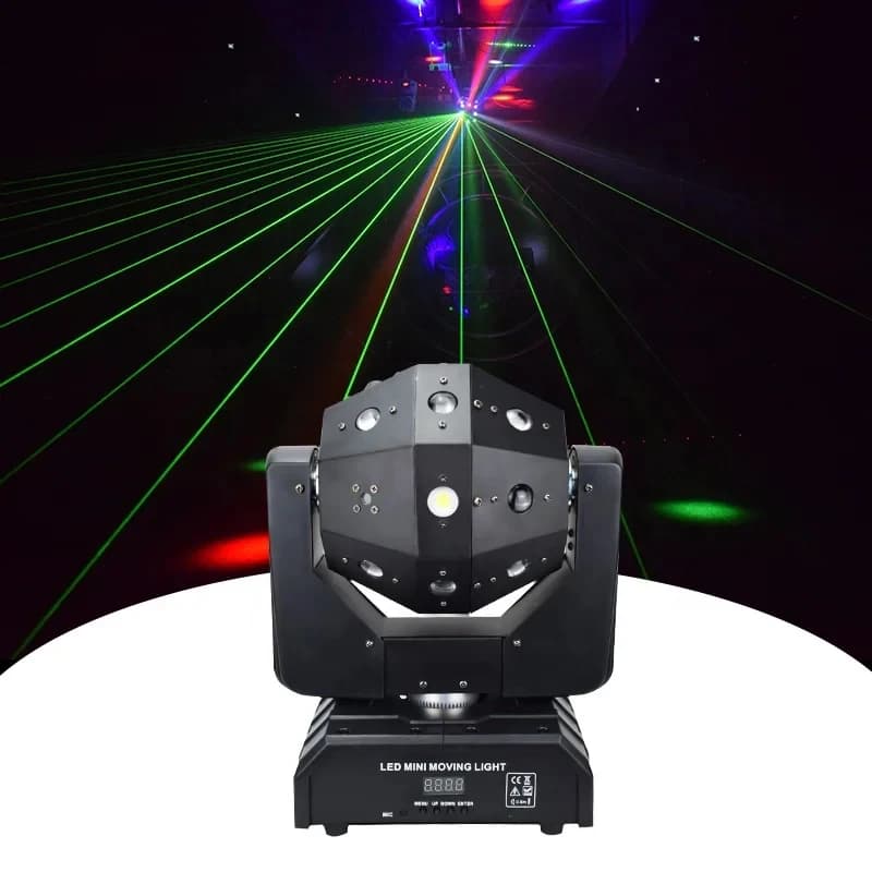 Projecteur Laser Stroboscopique 3 en 1 pour DJ Chang Football, Éclairage de Scène, 16x3W, RGBW, DMX,