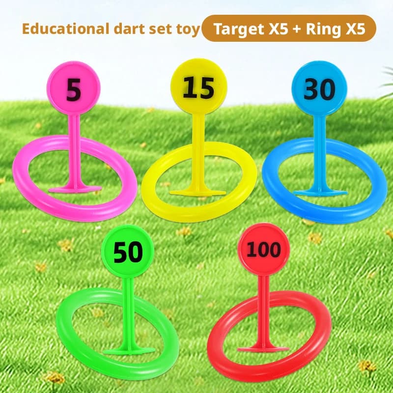 Jouets de lancer d'anneaux pour l'éducation précoce, accessoires de sport d'intérieur et d'extérieur