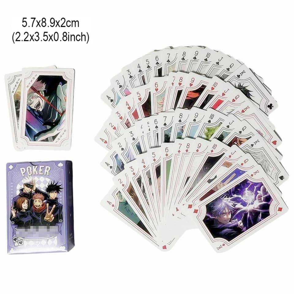 Jujutsu Kaisen jouant des cartes de Poker jeux de société Anime Itadori Yuji enfant enfants jouets e