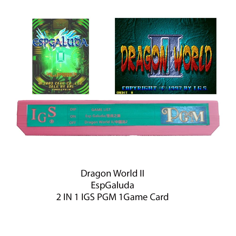 IGS-Carte de jeu d'arcade 2 en 1, jeu de tir volant, cartouche de jeu de puzzle, Dallas