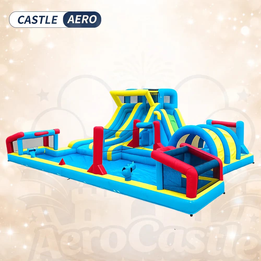 Château gonflable transfrontalier pour enfants, toboggan gonflable en tissu Oxford, petit trampoline