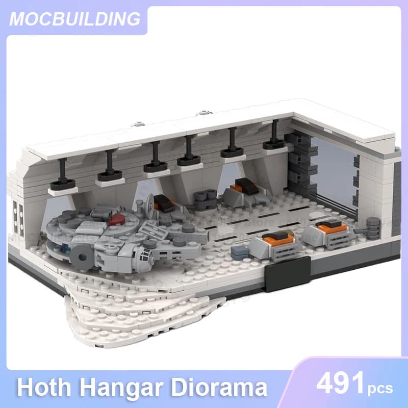 Hoth Hangar Diorama MOC blocs de construction bricolage assembler des briques espace Architecture af