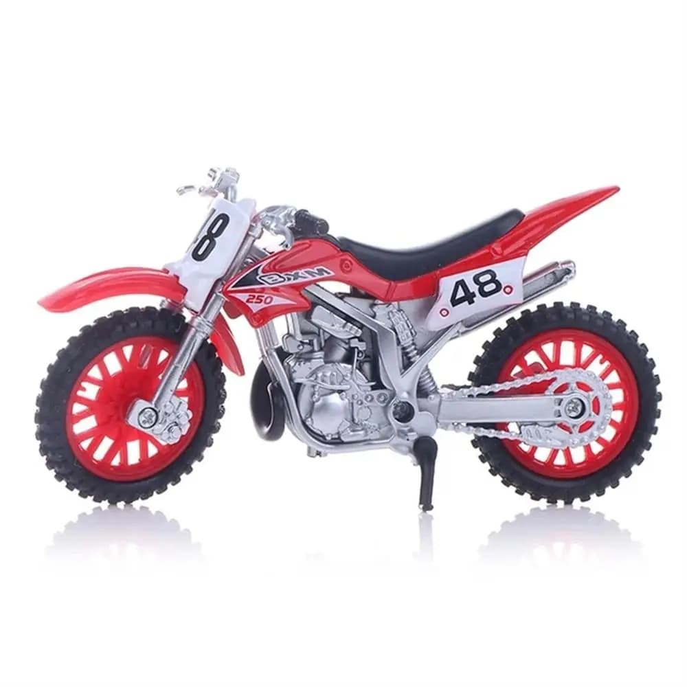 Modèle de moto tout-terrain de simulation pour collection, jouet de motocross en alliage, moto de co