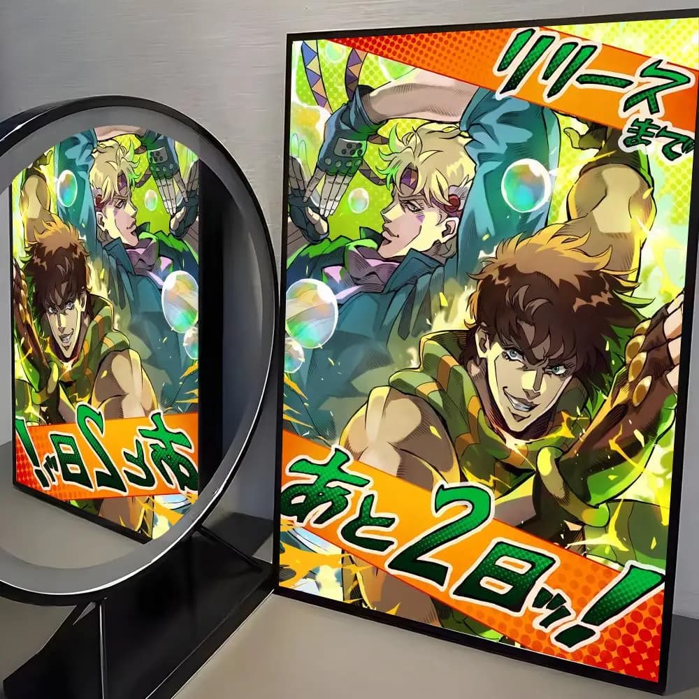 Affiche d'aventure Bizarre de l'anime j-jojojo, autocollant mural moderne en papier PP, décoratif mi