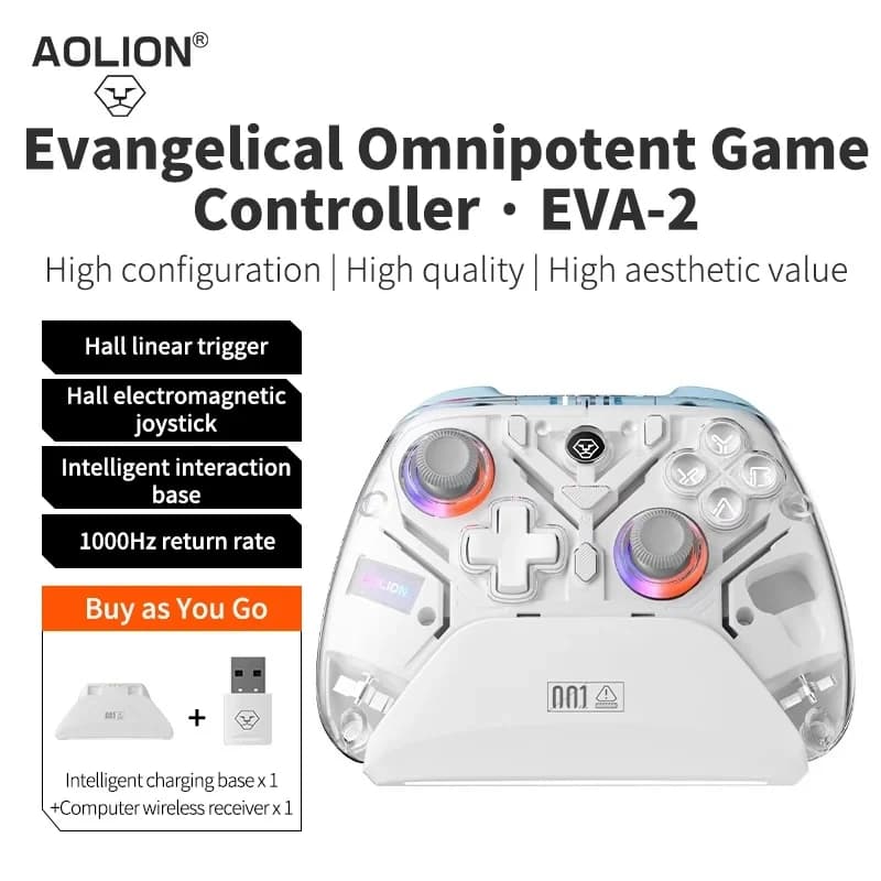 Aolion K10 pour Switch 2 contrôleur de jeu avec station de charge RGB manette de jeu sans fil Hall J