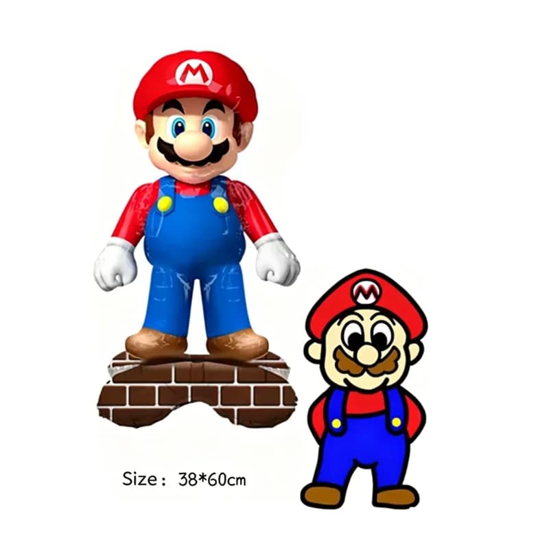 Nouveau ballon en feuille d'aluminium 3D Mario, grand ballon de 60 cm en forme de Mario pour les fêt