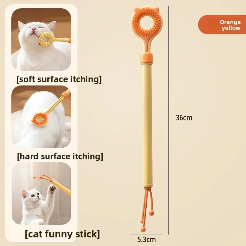Jouet interactif pour chat 2-en-1, jouet rétractable pour chat, jouet pour chaton pour chatouiller e