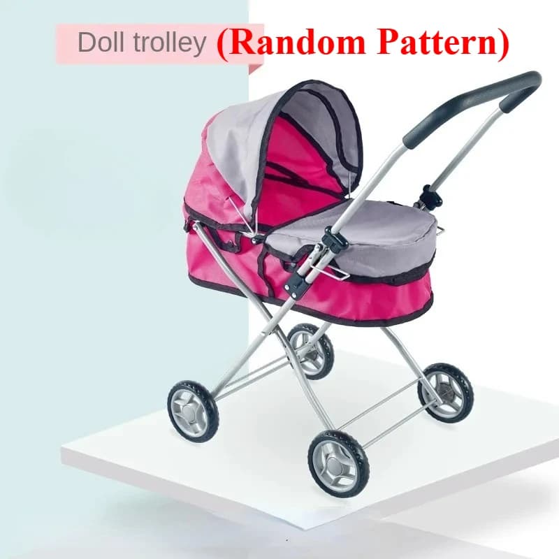 Poussette de poupée pliable pour enfants, jouet pour bébé, légère, jeu de simulation, meilleur cadea