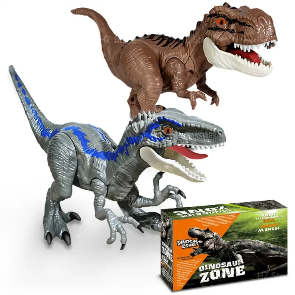 Jurassic-World tyrannosaure Rex & Velociraptor dinosaure jouet Simulation modèle Animal enfants anni