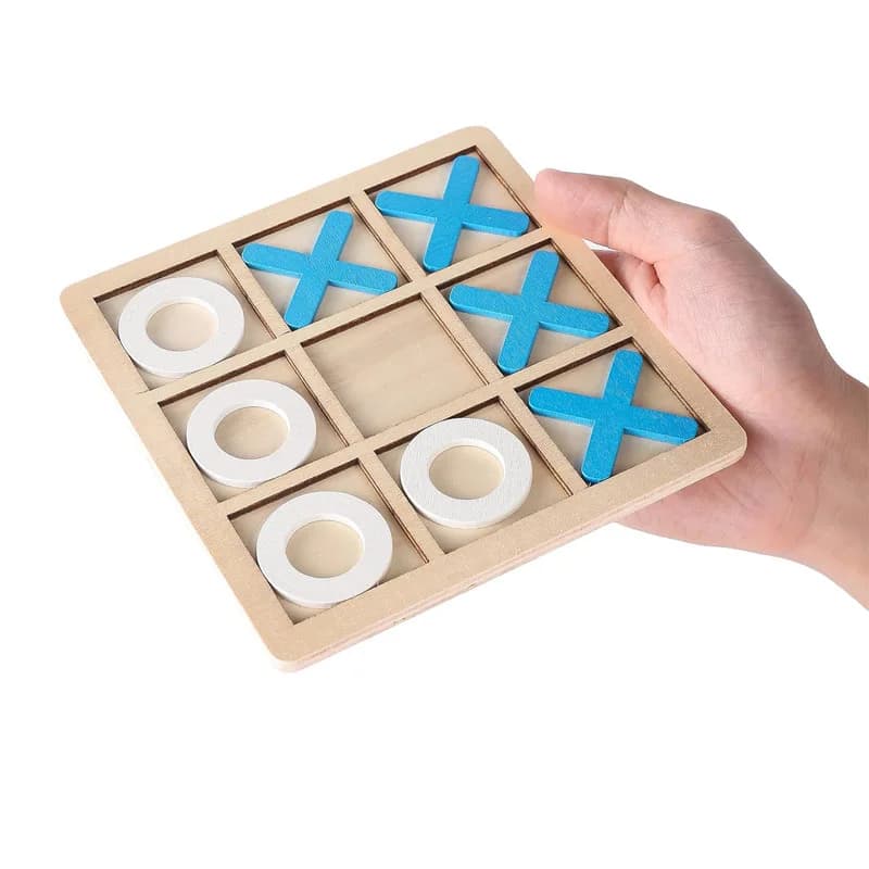 Jeu Tic Tac Toe en bois pour enfants XO échiquier IQ logique développement du cerveau jouets Puzzle