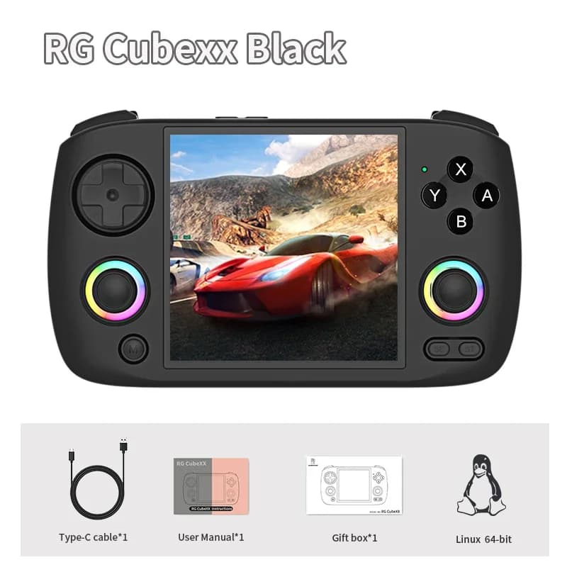 ANBERNIC RG CubeXX Console de jeux portable rétro Linux RGB Joystick lecteur de jeu vidéo prend en c
