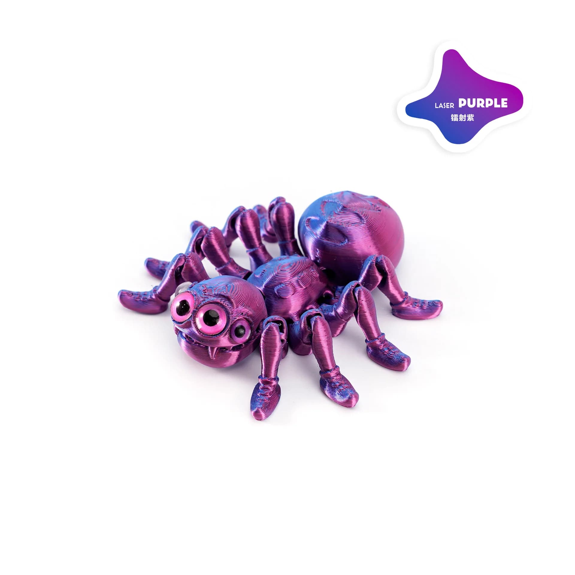 Jouet d'animaux araignée imprimés en 3D, Figurine d'araignée colorée réaliste, jouet Fidget articulé