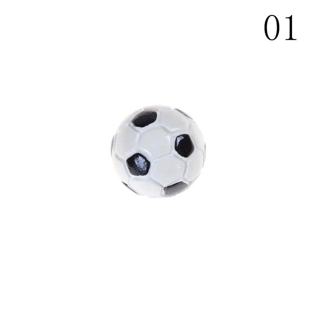 Balles de sport miniatures pour maison de poupée 1:6/1:12, décor de Football et de basket-ball