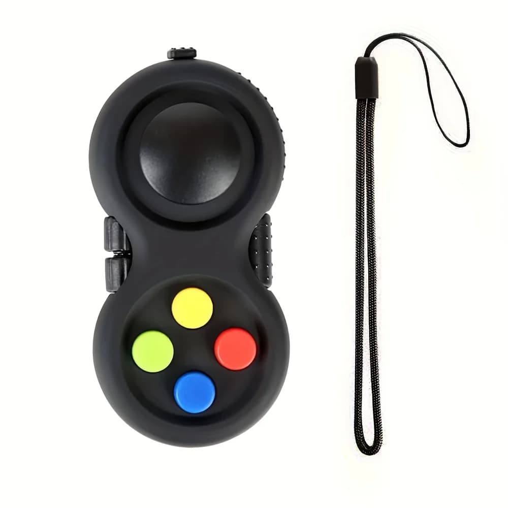 Fidget Pad avec 8 fonctions anti-stress, contrôleur de fidget, cube anti-stress, jouet pour soulager