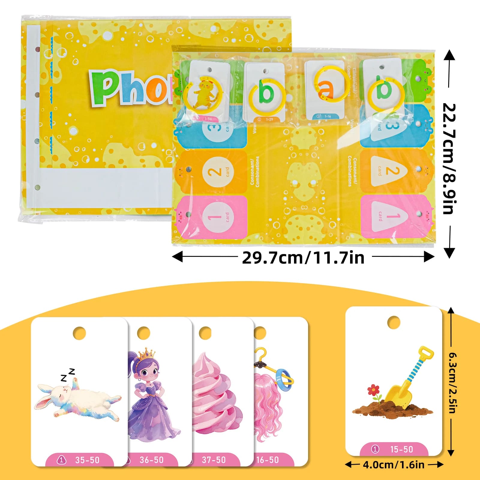 Phonics CVC mots anglais cartes flash pour enfants école à domicile Double face constructeur digraph